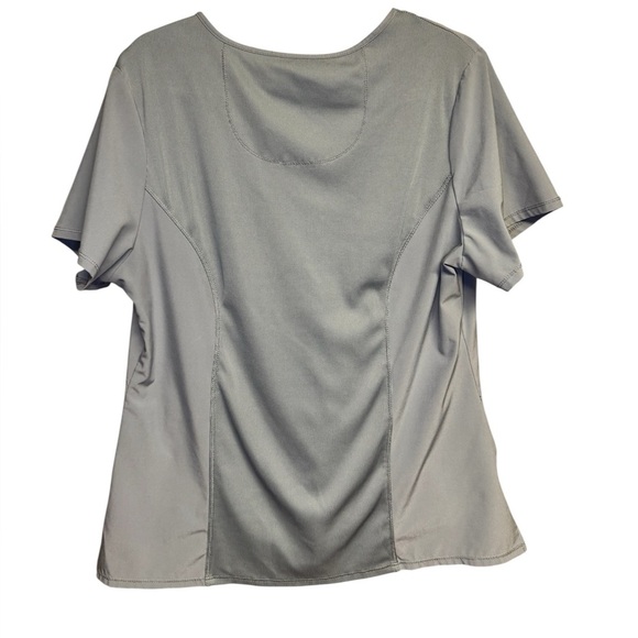 Cherokee Infinity Light Gray Scrub Top X-Large - Picture 3 of 5